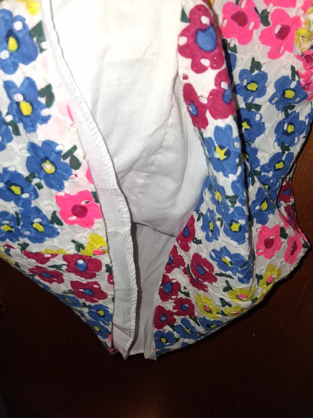 Pippa & Julie White Floral Sundress with Pink Blue Red Yellow Flowers